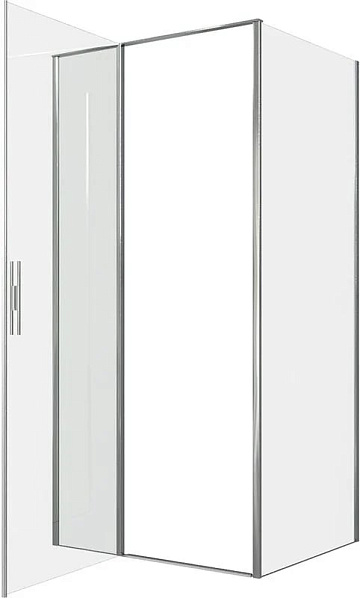 Душевой уголок Allen Brau Priority 100x80, профиль хром, стекло прозрачное