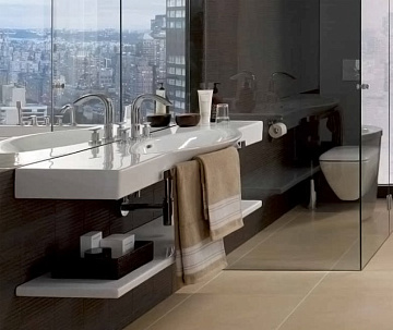 Мебельная раковина Laufen Palace 8.1270.6.000.104.1 с полотенцедержателем