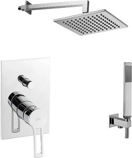 Душевой комплект Paffoni Ringo KITRIN015CR/M, С ВНУТРЕННЕЙ ЧАСТЬЮ, верхний душ 20 см, хром