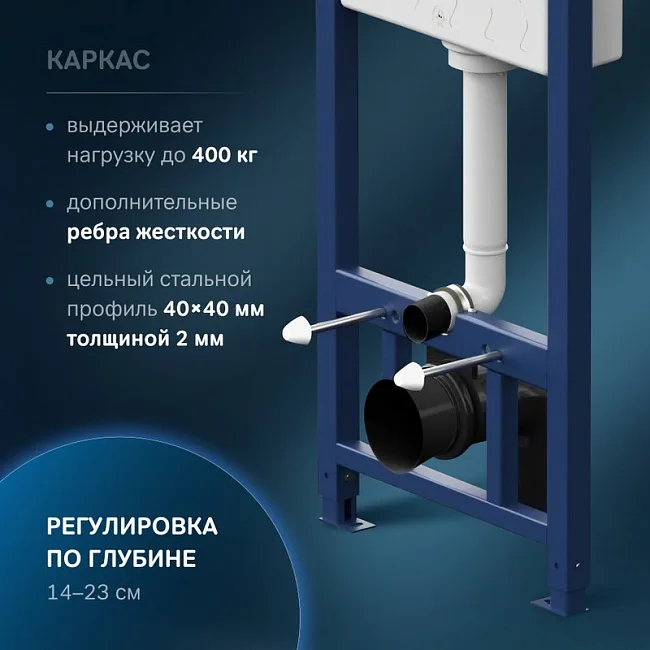 Система инсталляции для унитазов AM.PM Pro I012704.9031, с клавишей Pro L, матовый никель Sancos — Оригинал