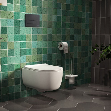 Система инсталляции для унитазов Berges Novum L5, с черной кнопкой смыва Soft Touch