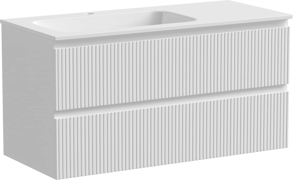 Тумба с раковиной Sancos Snob T 100 см, L, bianco