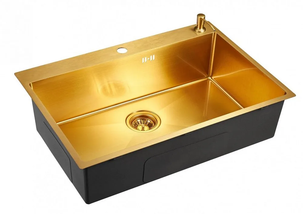 Мойка кухонная Emar PVD A EMB-125A PVD Nano Golden Sancos — официальный сайт