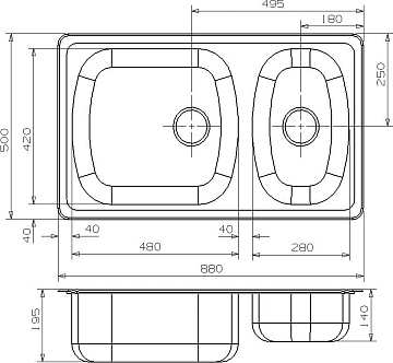 Мойка кухонная Reginox Vancouver LUX KGOKG (pallet)