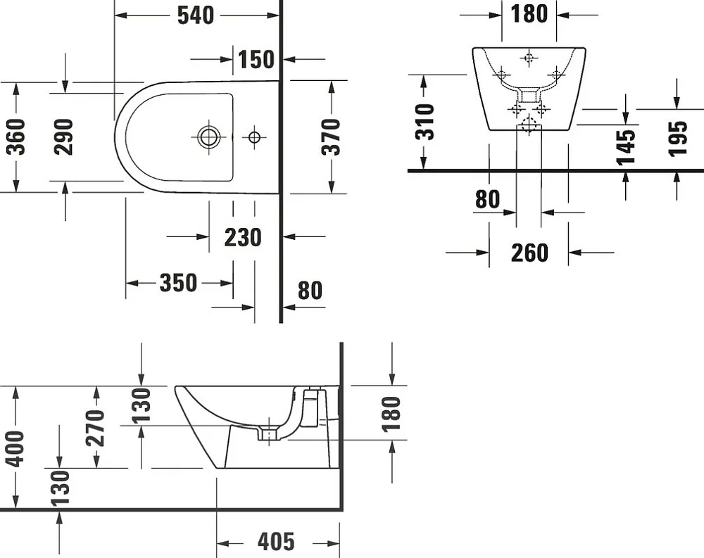 Биде подвесное Duravit D-Neo 2294150000 Sancos — официальный сайт