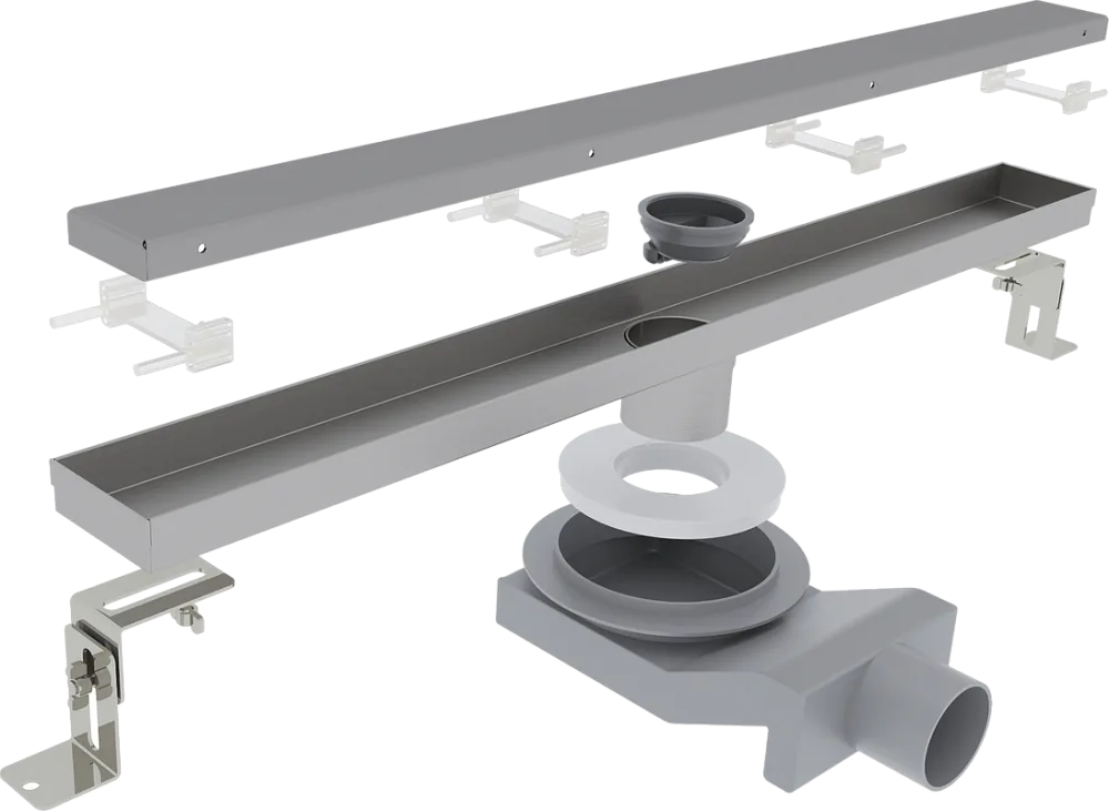 Душевой трап (лоток) Plumberia Selection PSL Linear 90 см, нержавеющая сталь матовая Sancos — официальный сайт