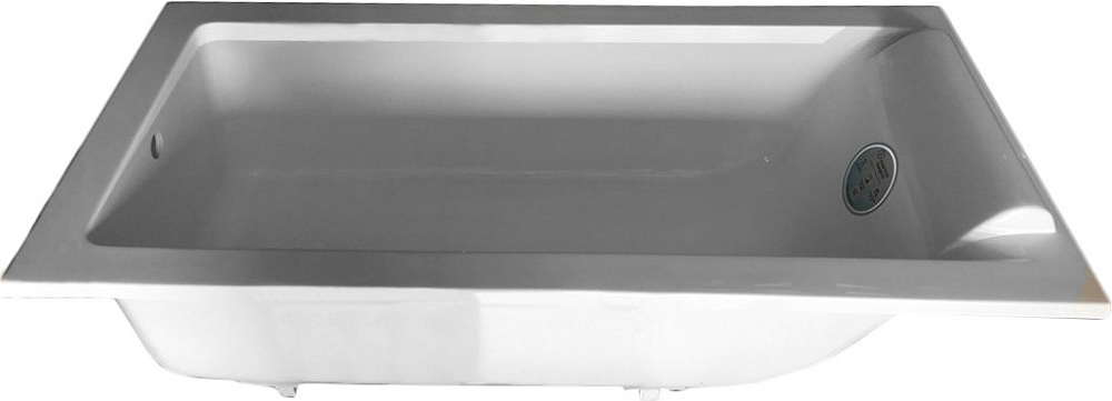 Ванна из искусственного камня Marmo Bagno Ницца 180x80 см, встраиваемая, белая, на ножках, с подголо