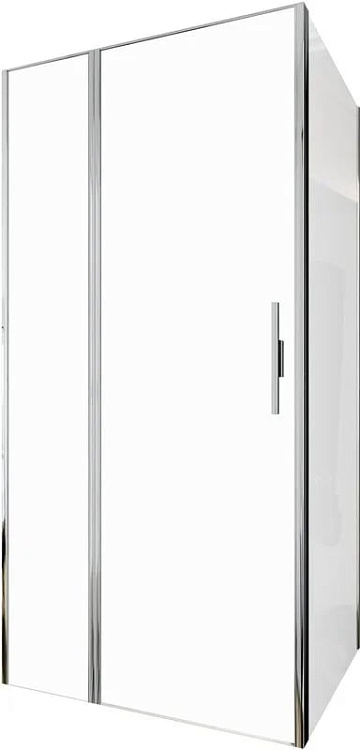 Душевой уголок Allen Brau Priority 100x90, профиль хром, стекло прозрачное