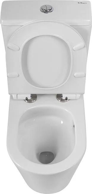 Унитаз-компакт напольный BelBagno Flay-r BB2149CP-TOR BB2111SC с микролифтом, безободковый, белый Sancos — Оригинал