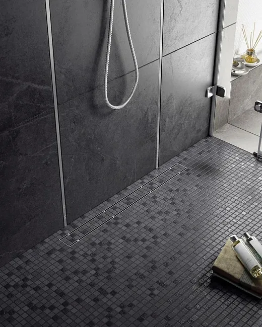 Душевой трап (лоток) Timo Drain Systems DS230206/01 600 двусторонняя панель plate под плитку, сатин Sancos — Оригинал