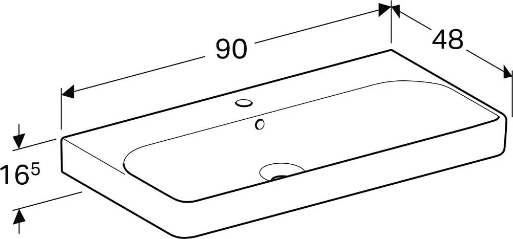 Раковина Geberit Smyle 90 белая Sancos — официальный сайт