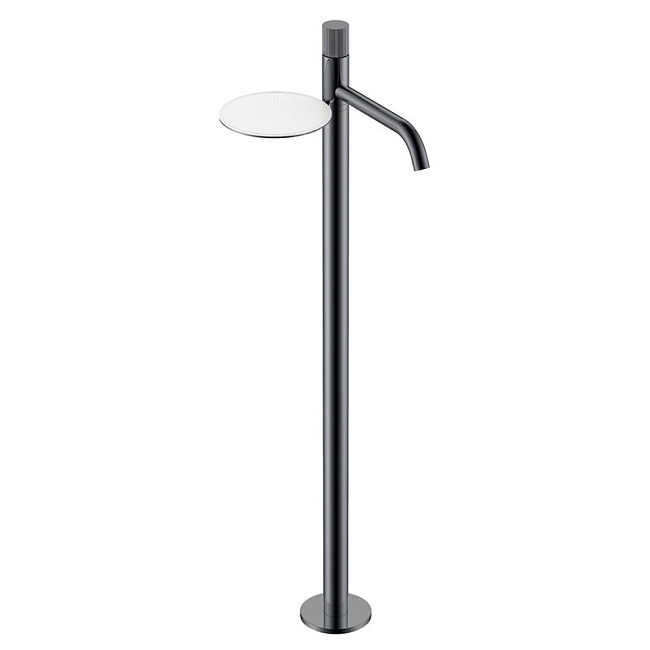 Напольный смеситель для раковины Boheme Stick 120-SGM.3 shine gun metal linea