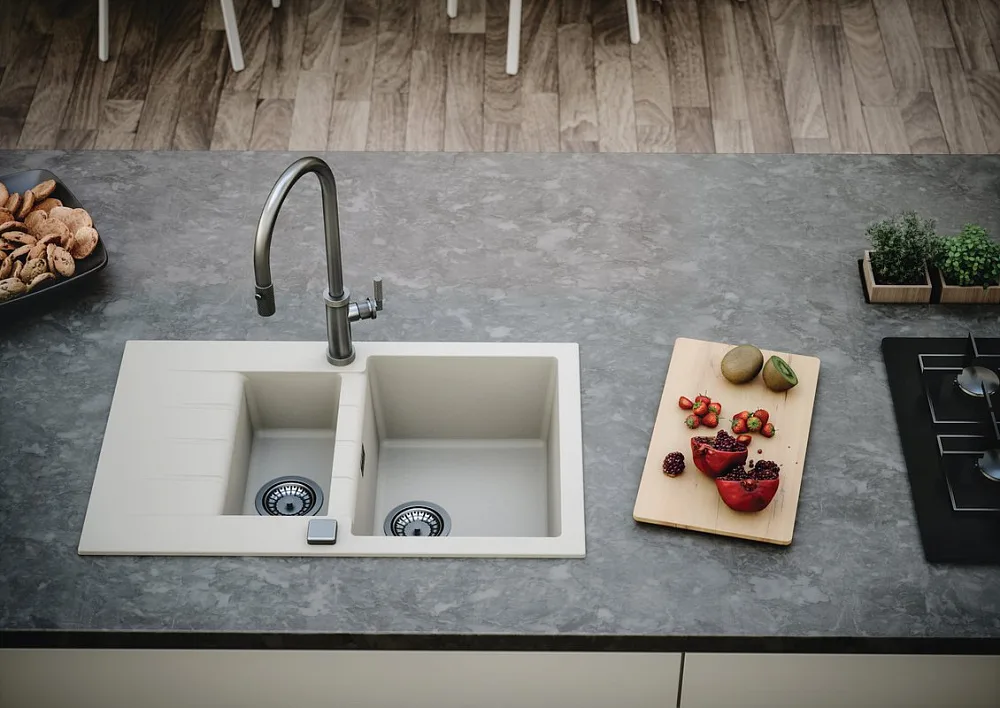 Смеситель для кухни Alveus Nerina 1132178 хром матовый Sancos — официальный сайт