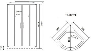 Душевая кабина Timo Eco TE-0709