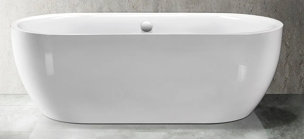 Акриловая ванна Esbano Tokyo 170x80 см, отдельностоящая, белая, овальная, со сливом-переливом Sancos — официальный сайт