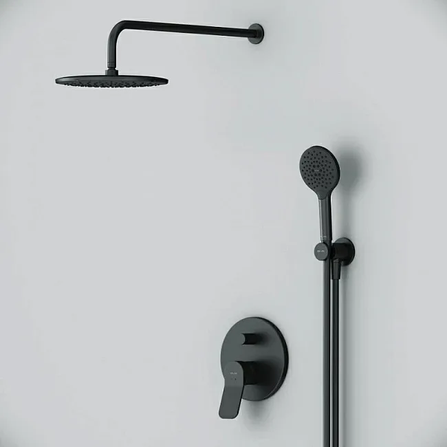 Душевой комплект AM.PM X-Joy FB85A1RH22, С ВНУТРЕННЕЙ ЧАСТЬЮ, для душа, чёрный Sancos — Оригинал