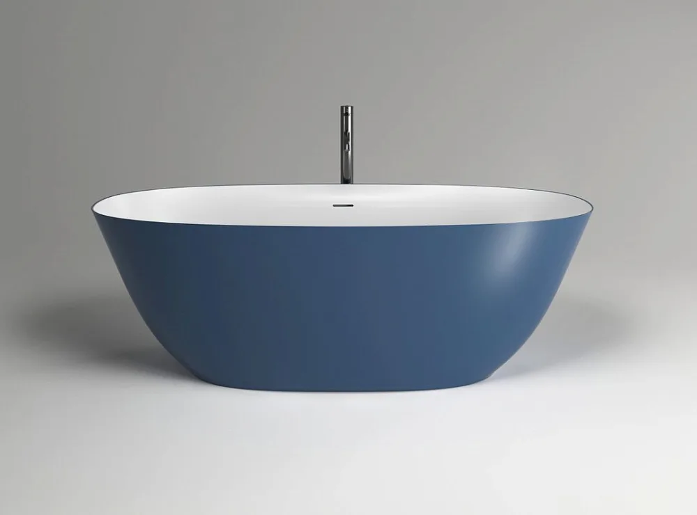 Ванна из искусственного камня Plumberia Selection Veloma 160x70 см, отдельностоящая, биколор матовый Sancos — официальный сайт