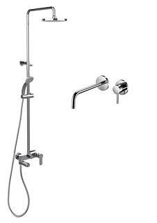Комплект для ванной Paffoni Light KITCOL632CR007 С ВНУТРЕННЕЙ ЧАСТЬЮ, хром