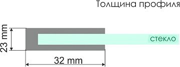 Душевая дверь в нишу Wasserkraft Main 120 см, профиль серебристый, стекло прозрачное