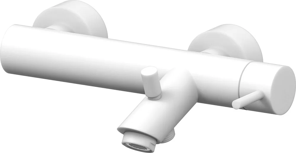 Смеситель для ванны с душем Paffoni Light LIG022BO, белый Sancos — официальный сайт