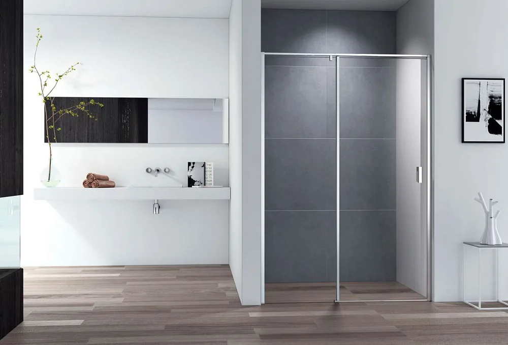 Душевая дверь в нишу Cezares Urban B 12 100 C Cr профиль хром, стекло прозрачное Sancos — официальный сайт