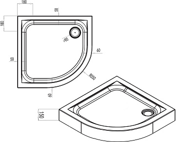 Поддон для душа AM.PM X-Joy W88T-205-090W 90x90