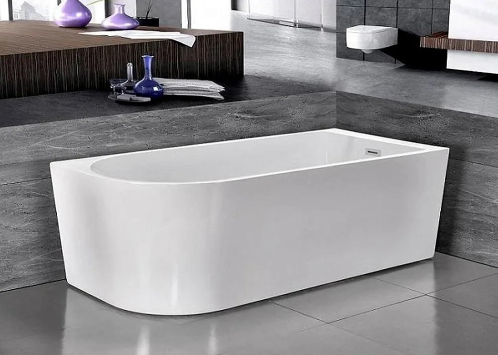 Акриловая ванна Esbano Afina L 170x80 см, левая, отдельностоящая, белая, асимметричная, со сливом-пе Sancos — официальный сайт