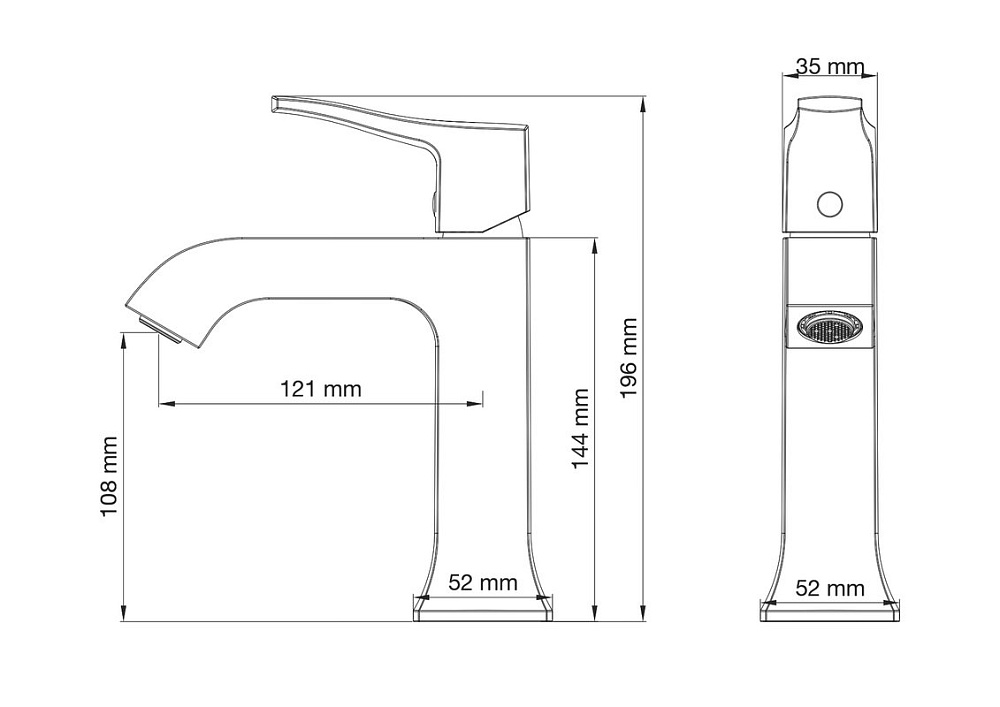 Смеситель для раковины Wonzon & Woghand Flex WW-88018072-BN брашированный никель