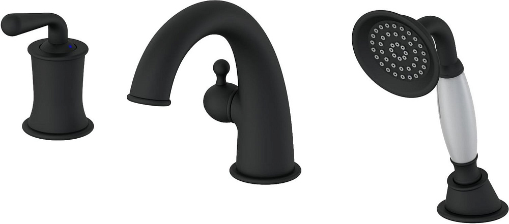 Смеситель на борт ванны Wonzon & Woghand WW-88659008-MB, матовый черный