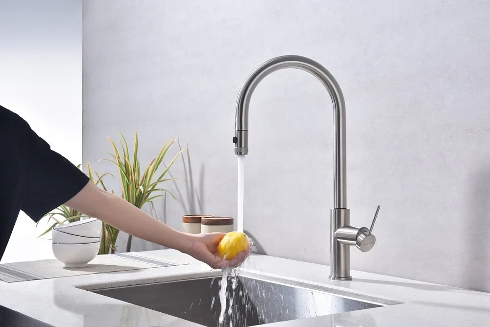 Смеситель для кухни Paulmark Galant Ga213077-BS брашированная сталь Sancos — официальный сайт