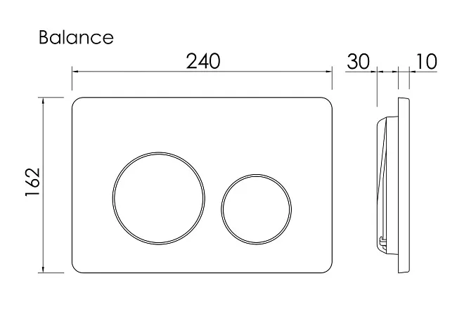 Кнопка смыва Ceramicanova Balance Circle CN12-001MB матовый черный Sancos — Оригинал
