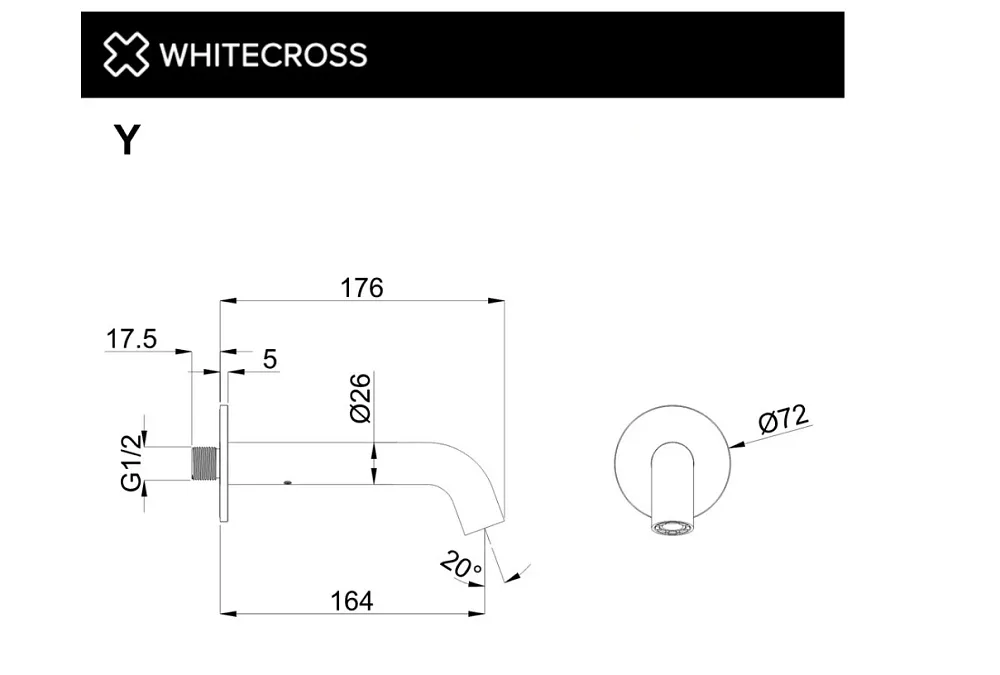 Излив WHITECROSS Y Y1201CPB брашированная медь Sancos — официальный сайт