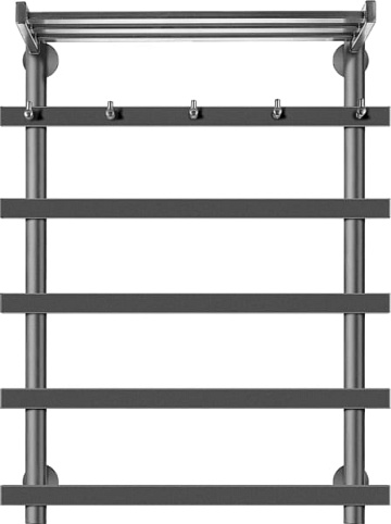 Полотенцесушитель электрический Secado Понтида 1 КСП, R 80x50, графит