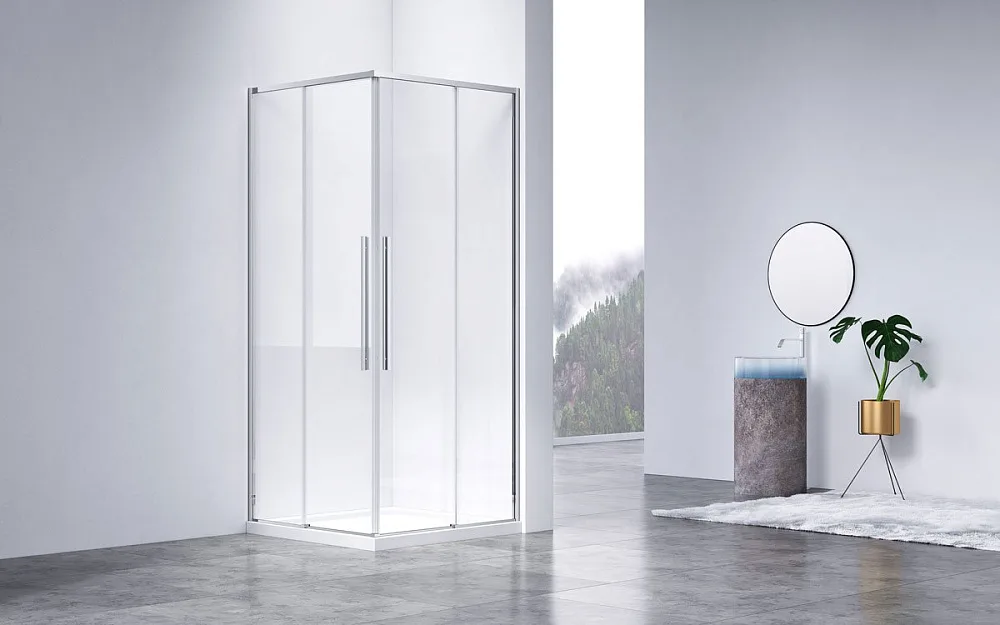 Душевой уголок Vincea Slim-N VSS-4SN9010CL 100x90, профиль хром Sancos — официальный сайт