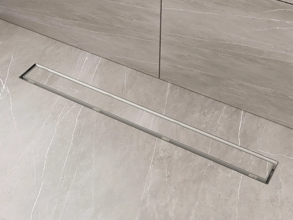 Душевой трап (лоток) Plumberia Selection PSL Linear 90 см, нержавеющая сталь матовая Sancos — официальный сайт