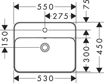 Раковина Hansgrohe Xuniva Q 60162450 55x45, белая