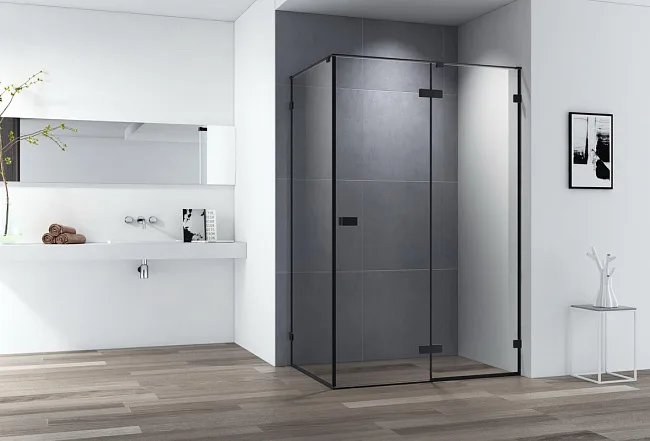 Душевой уголок Cezares Bellagio BELLAGIO-AH-1-120/90-C-NERO 120х90, черный Sancos — Оригинал