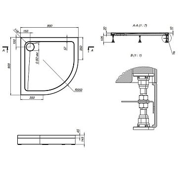 Поддон для душа AM.PM Gem W90T-401-090W 90x90