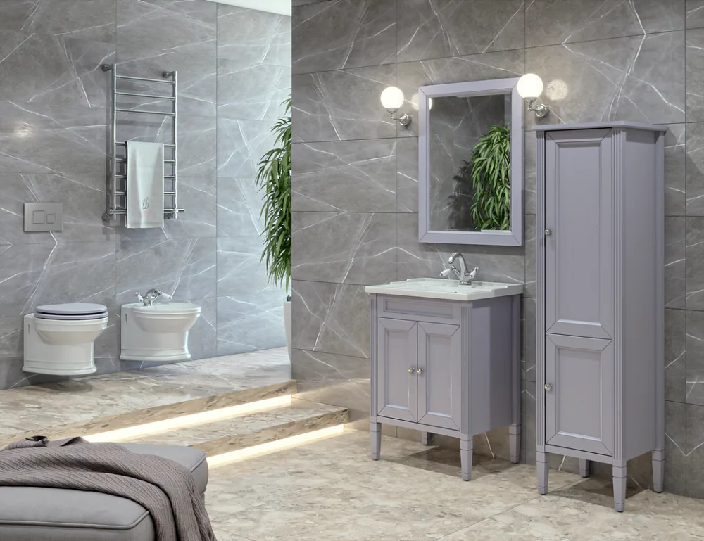 Шкаф-пенал для ванной Caprigo Albion Concept 34050R-SF028 R стилл