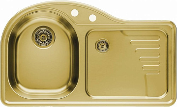 Мойка FUTUR 40 R MONARCH GOLD 845x510, в комп.с сифоном 1130555,