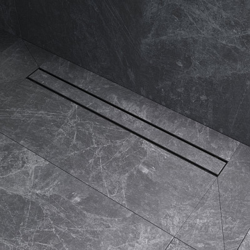 Душевой трап (лоток) AM.PM PrimeFlow Tile 80 см, черный матовый