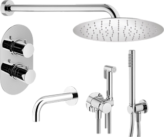 Комплект для ванной Plumberia Selection Ixo KITZXOT19CR260 С ВНУТРЕННЕЙ ЧАСТЬЮ, хром