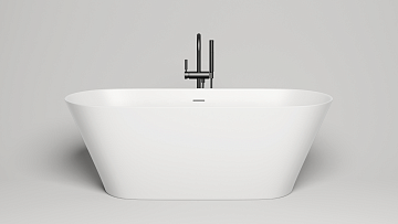 Ванна из искусственного камня Salini Mona S-Stone 170x70 см, отдельностоящая, матовая белая, овальна