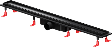 Душевой трап (лоток) AM.PM PrimeFlow Tile 90 см, черный матовый