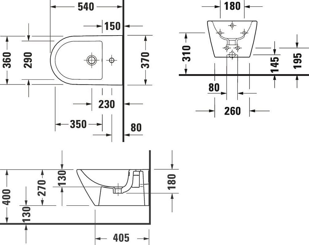 Биде подвесное Duravit D-Neo 2294150000
