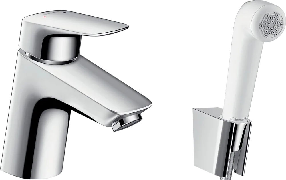 Смеситель для раковины Hansgrohe Logis 71290000 с гигиеническим душем Sancos — официальный сайт