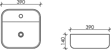 Накладная раковина Ceramicanova Element CN5014