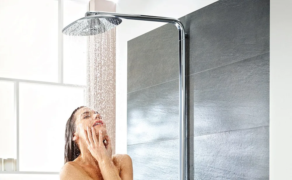 Душевая стойка Grohe Rainshower System SmartControl Duo 360 26250LS0, белая луна Sancos — официальный сайт