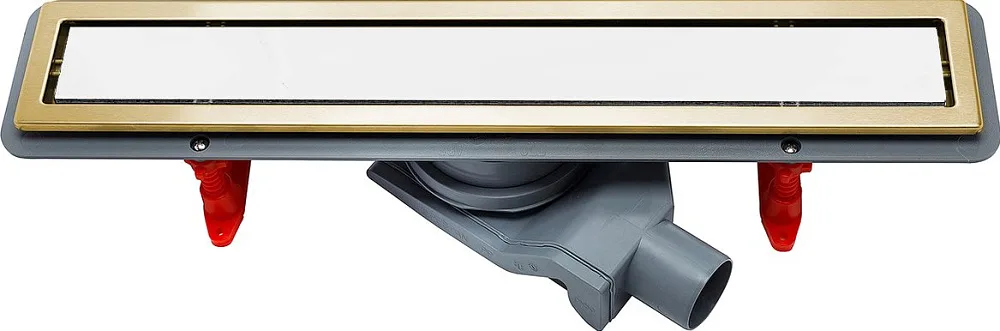 Душевой трап (лоток) Pestan Confluo Premium White Glass Gold Line Confluo Premium White Glass Gold L Sancos — официальный сайт