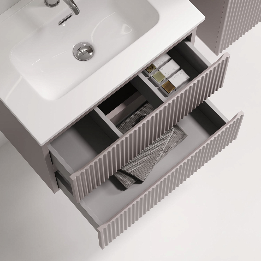 Тумба под раковину Sancos Snob R 60 подвесная Doha soft (пыльная роза), SNR60/39SM